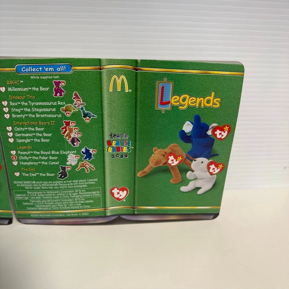Ty Beanie Babies McDonald's Legends Humphrey Peanut Chilly Set Lot of 3 VINTAGE